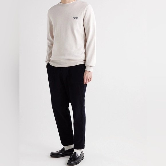 APC Otis logo white crew neck sweater sz L - Picture 1 of 8